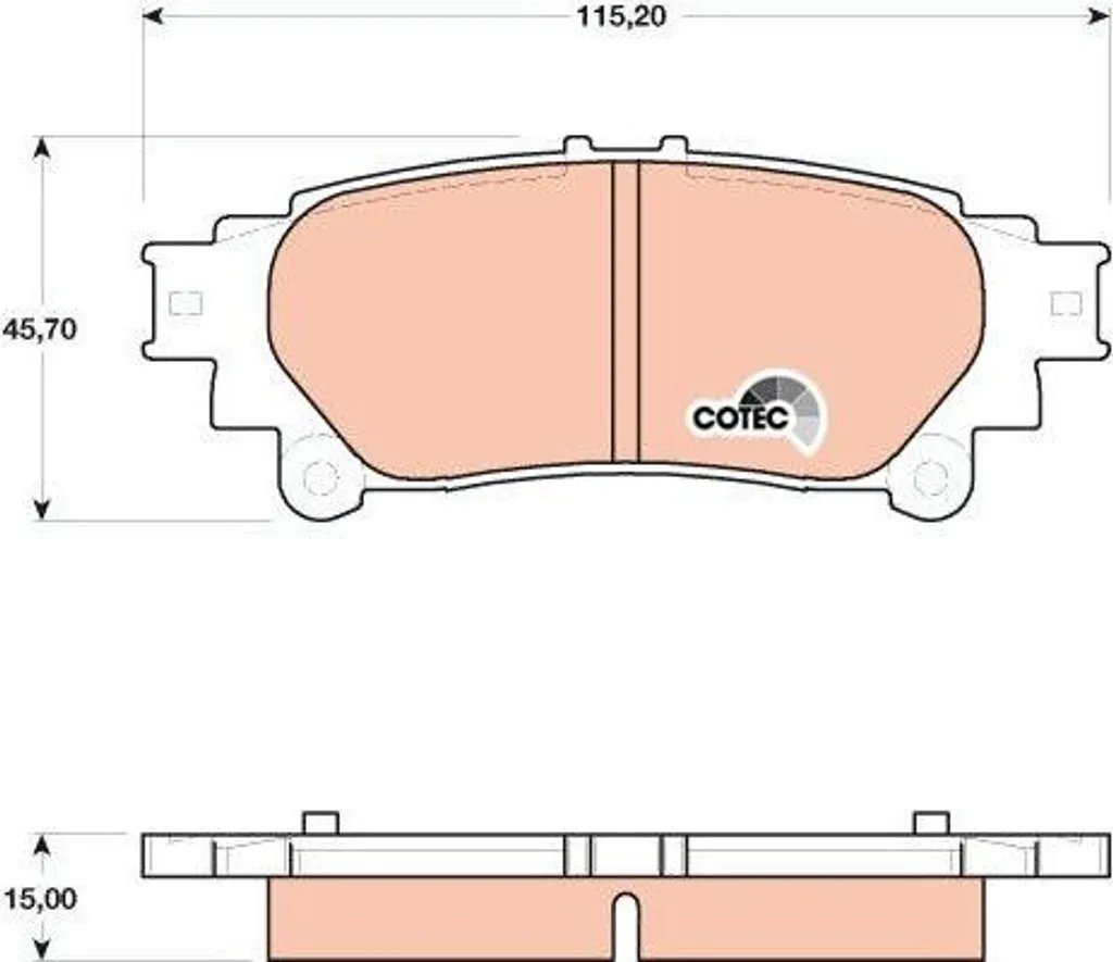 Jeu de plaquettes de frein à disque TRW GDB4174 pour Lexus et Sienna