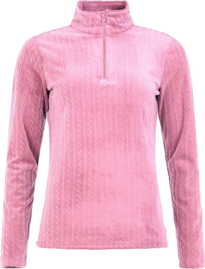Protest PRTRefuzzy 1/4 zip active top Rollkragenpulli Damen rosa 36