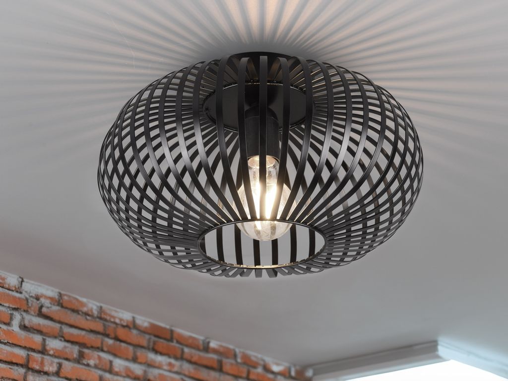Trio Leuchten Johann Deckenleuchte Ø30cm 60W Schwarz Produktbild 6
