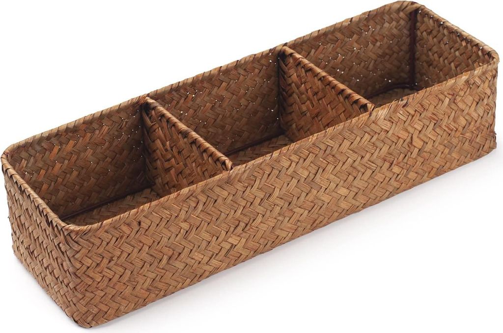 Aufbewahrungskorb Seegras Rechteck Klein Gewebt Regal Tank Körbe - Organisieren Toilettenpapier - 37cm x 12cm x 8cm