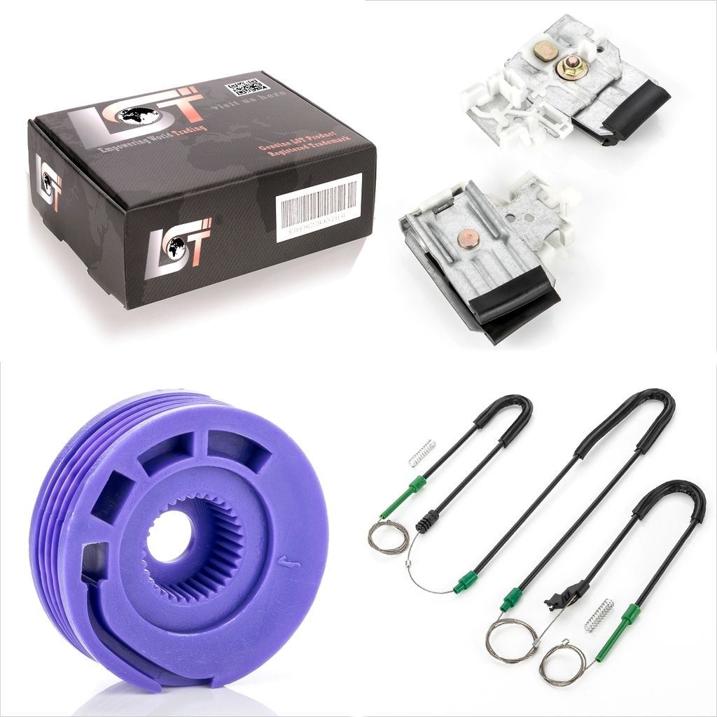 Fensterheber Reparatur Set + Gleitstücke Rechts Für Vw Golf 3 Iii 2/3 Türig Neu