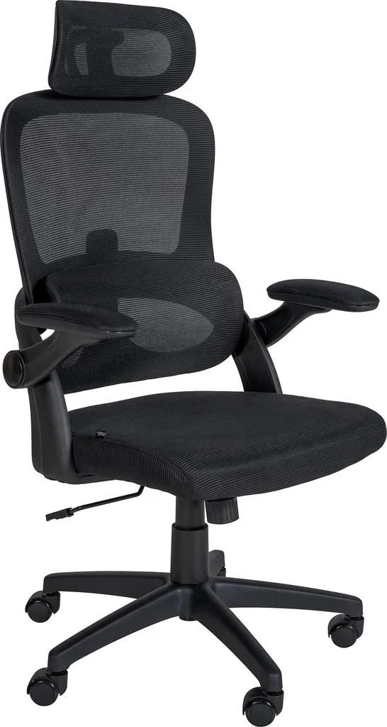 Fauteuil de bureau CLP Garston noir réglable en hauteur et confortable