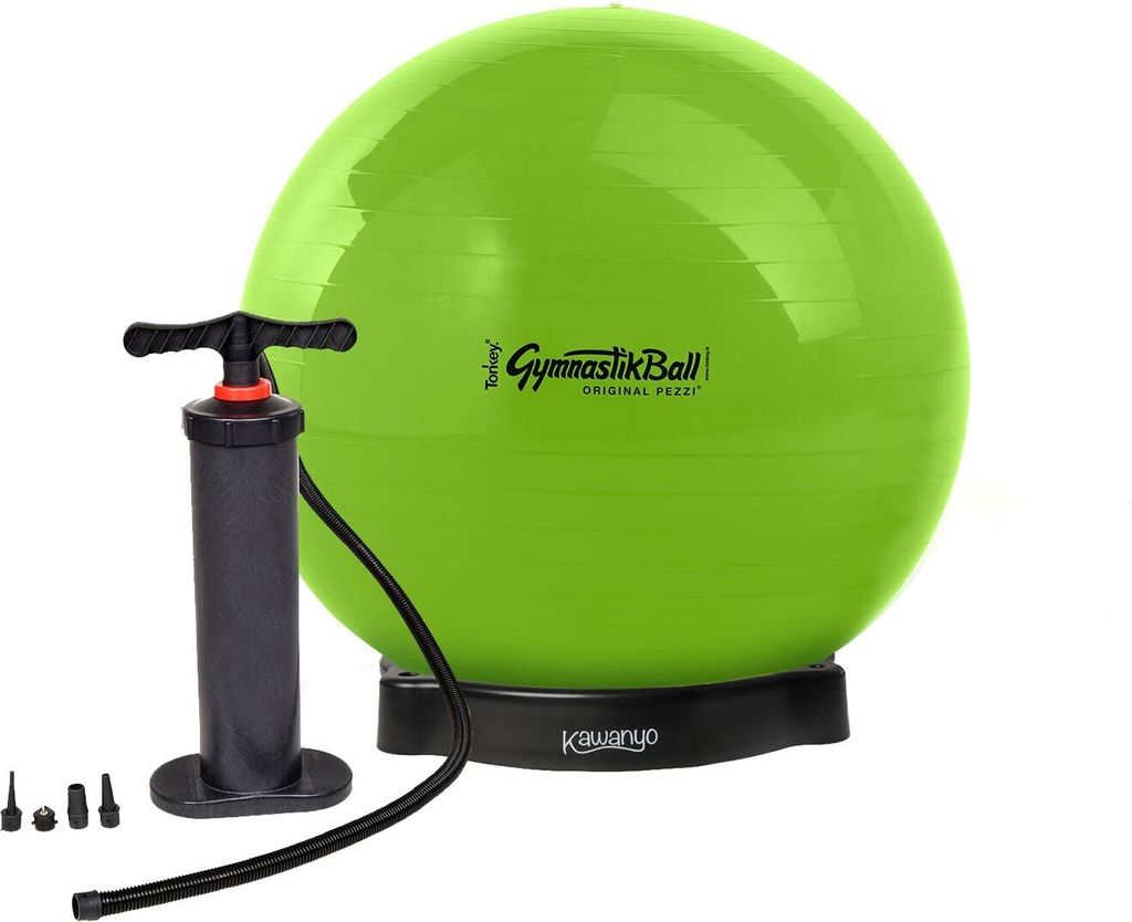 Original Pezziball STANDARD m. Standpumpe und Ballschale - apfelgrün