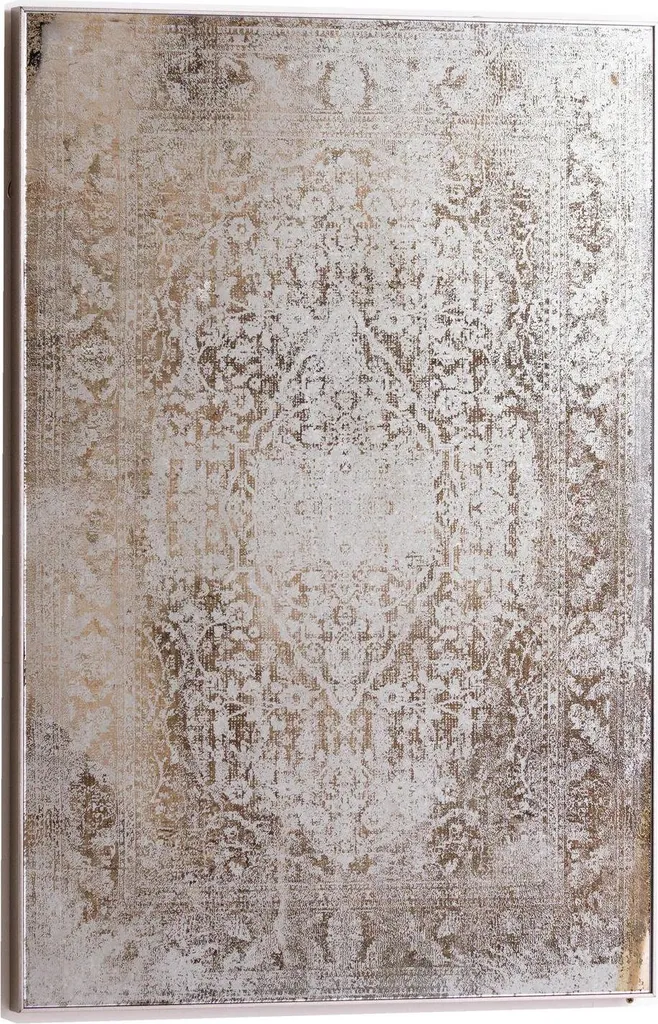 Miroir de salle de bain ou chambre style rétro avec taches vieil argent