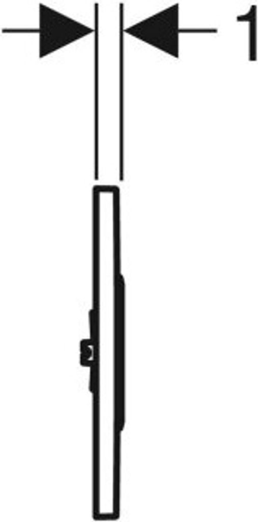 Geberit 241925KK1 Typ 10 Abdeckplatte für UR-Strg. IR