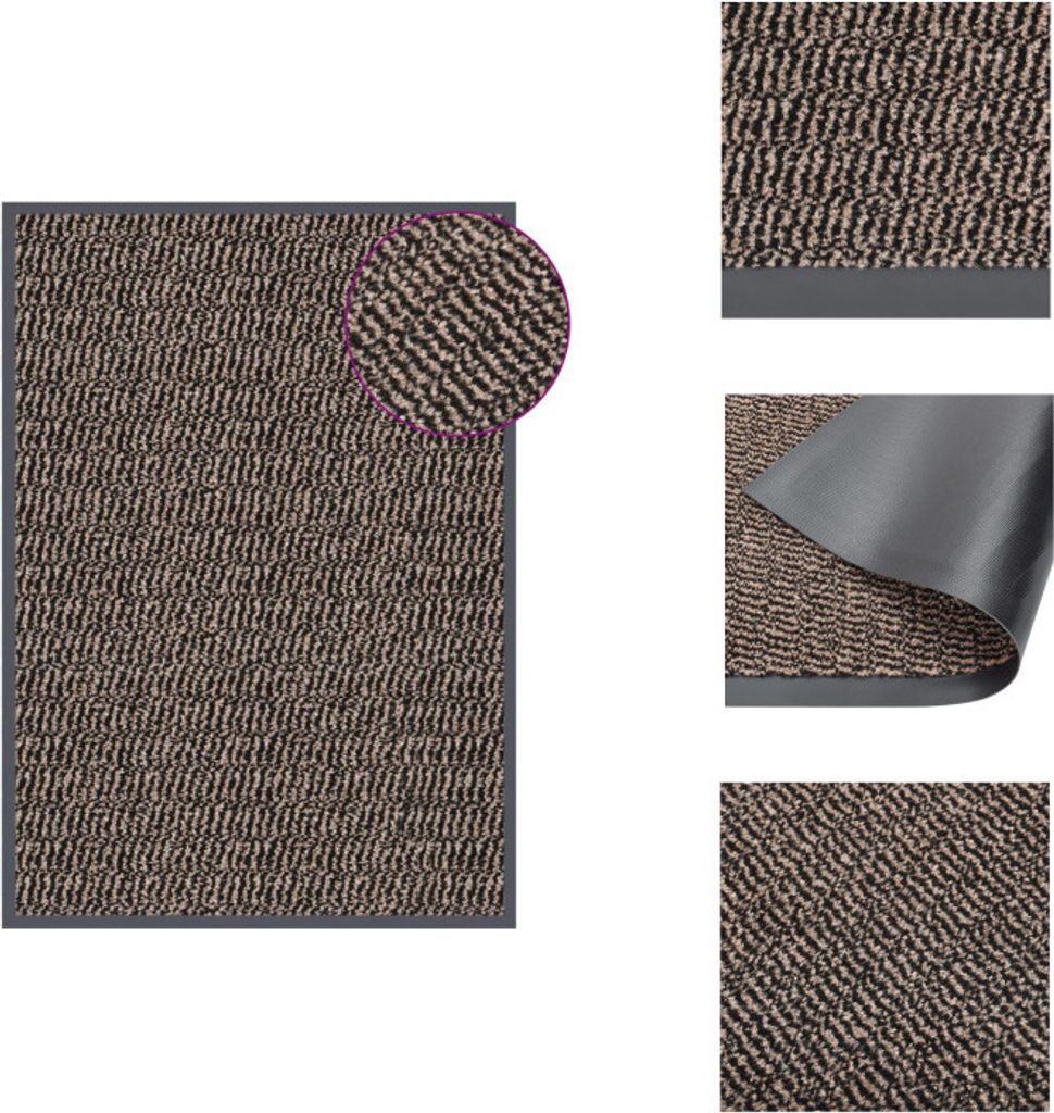 vidaXL Fußmatte getuftet 40x60 cm Dunkelbraun - Fußmatten
