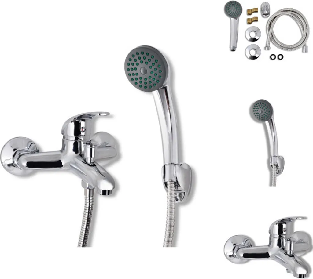 Set Miscelatore Doccia Cromato vidaXL - Rubinetteria Bagno Completa