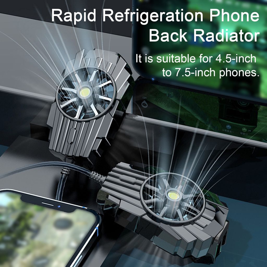 G6 Telefon Kühlerlüfterclip -Design leistungsstarker Turbo -Lüfter Ruhige Mobiltelefon Cooler Universal Phone Cooling Lüfter Hülle Telefonzube...
