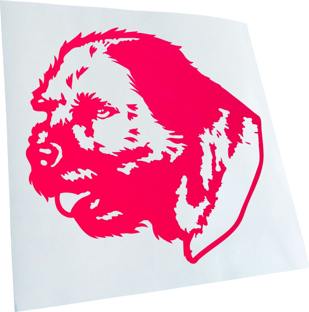 Kiwistar - Autoaufkleber - Border Terrier Hund - Neonpink - 50x45cm - Aufkleber für Auto, Laptop, Fahrrad, LKW, Motorrad mehrfarbig JDM Decal Racing