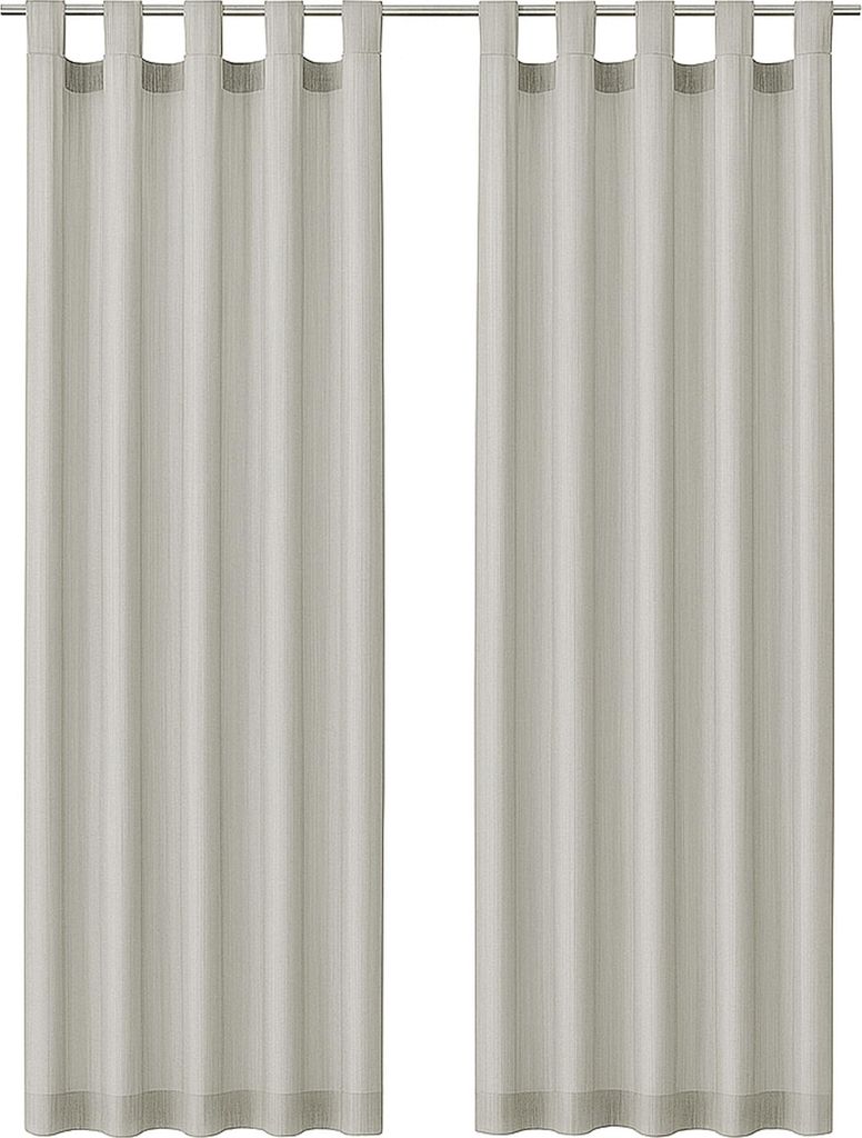 Écharpe décorative Ellen à boucles, lot de 2, gris clair, Image du produit 