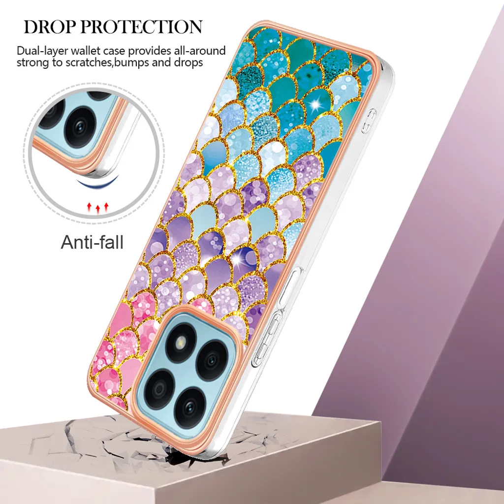 GOKEN Cover per Honor X8a + 2 Vetro Temperato, Silicone TPU a