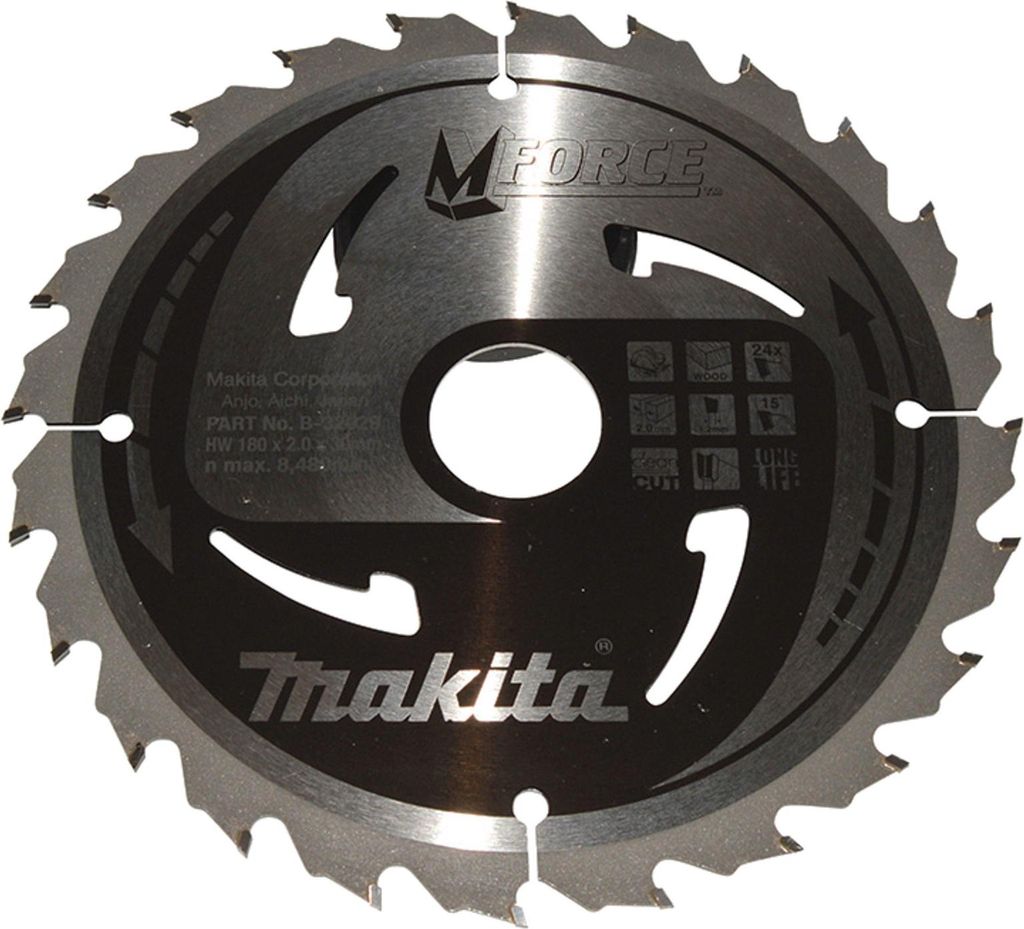 Makita Kreissägeblatt M-FORCE 180/30 mm, 24 Zähne, 1,2 mm, Holz