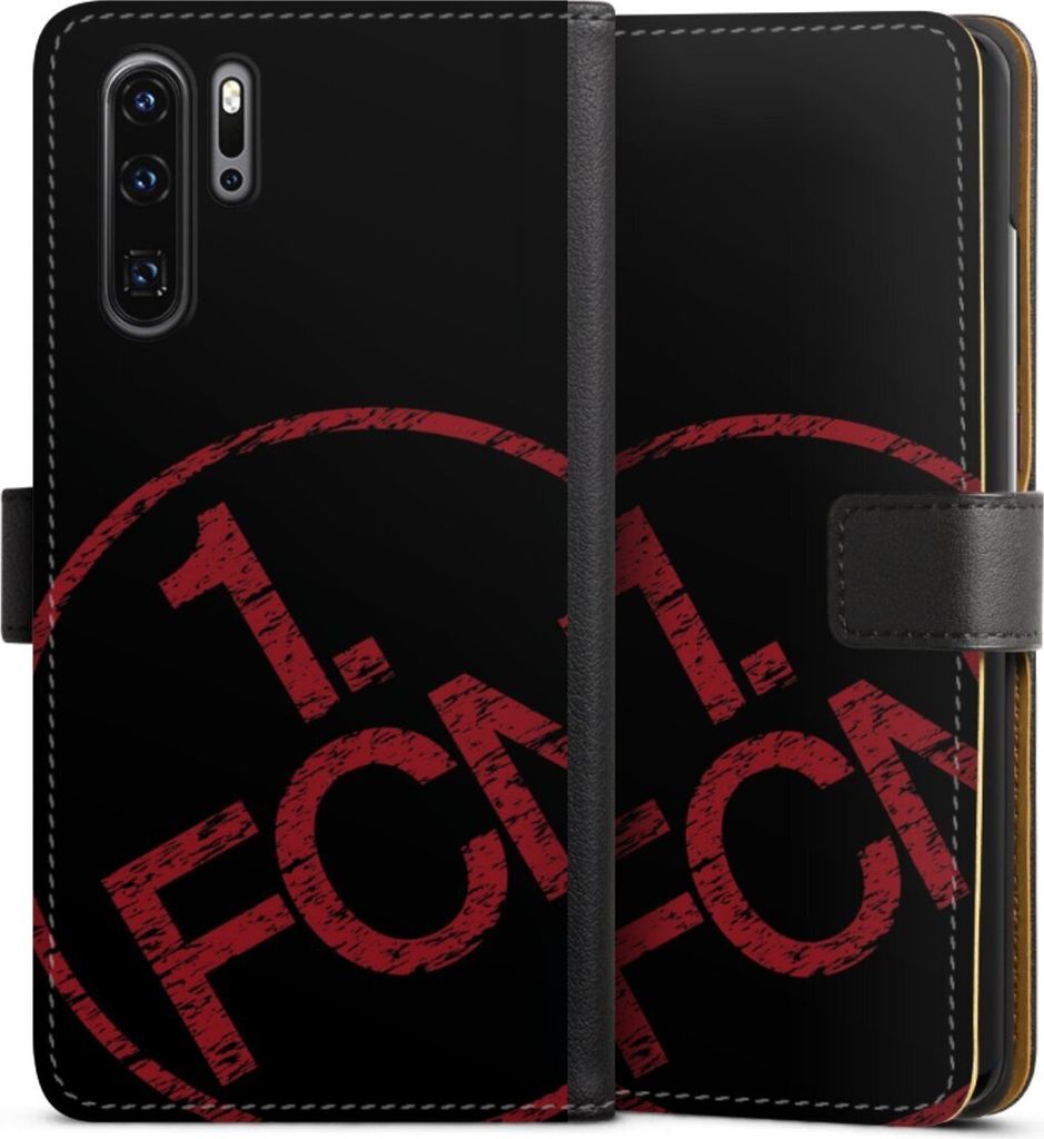 DeinDesign Klapphülle für Huawei P30 Pro New Edition Handytasche Lederhülle Tasche 1. FCN Fanartikel Textur