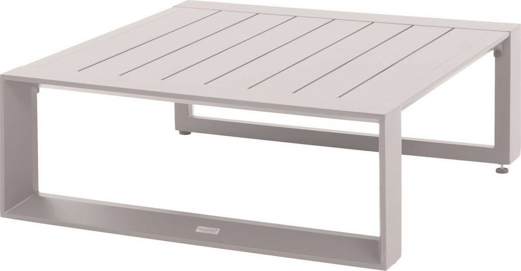 Quadratischer garten-couchtisch "allure" hafer 79 x 79 x 30cm aus aluminium - Hespéride