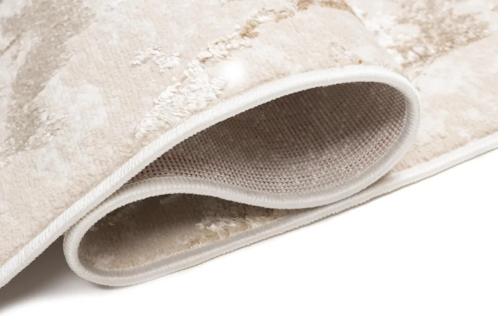 Tapis de Salon Certifié ÖKO-TEX Tapiso Crystal Beige Or 80x450cm