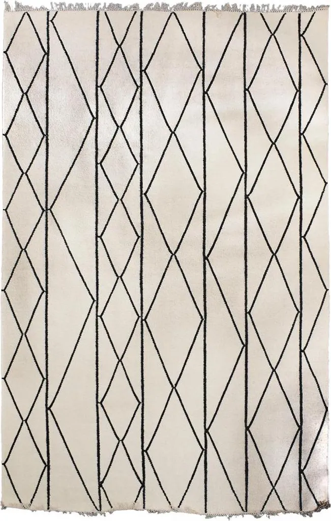 Tapis scandinave en laine véritable ELARA pour chambre et séjour