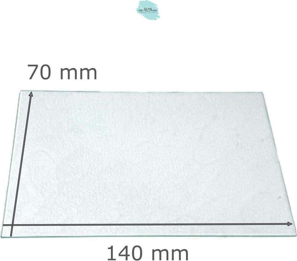 Ersatzglas für Grablaterne | Grablicht - Strukturglas Kathedral - nach Wunschmaß - 140 mm x 70 mm