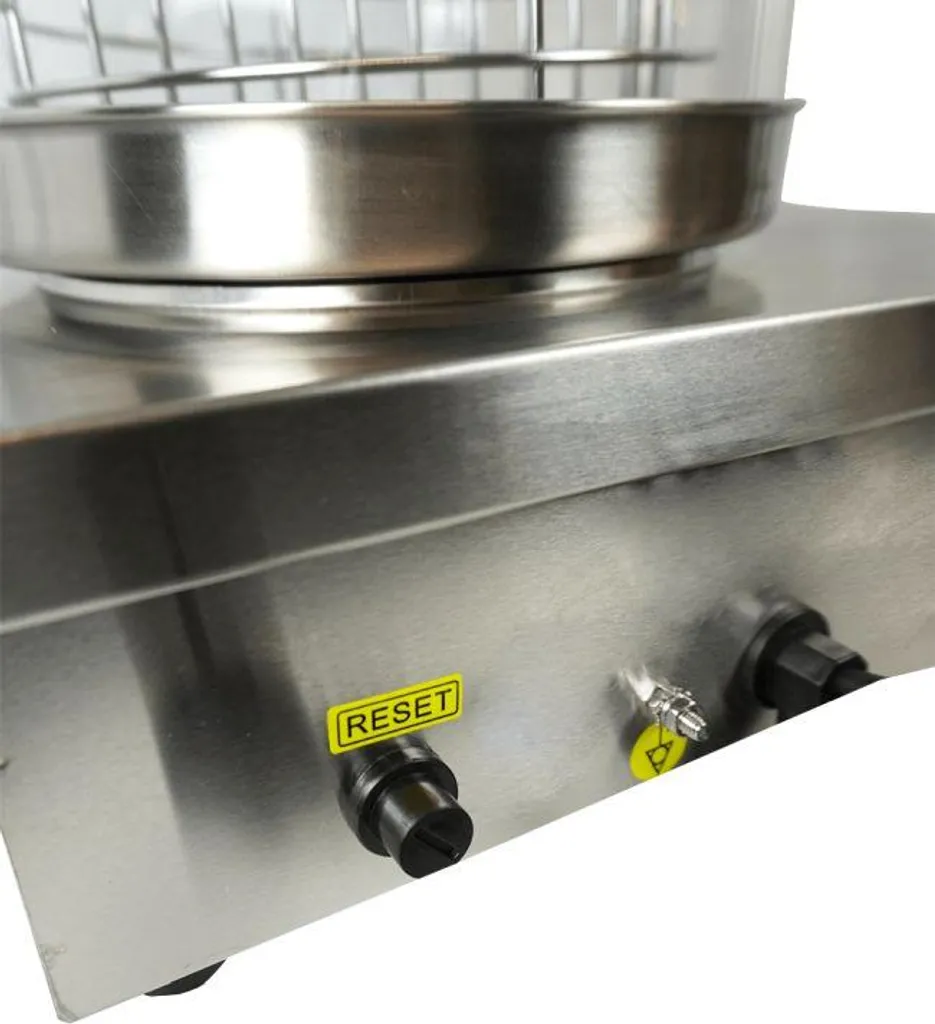 Machine hot-dog 2 chauffe-pains inox - Cuisson vapeur et design compact - 7