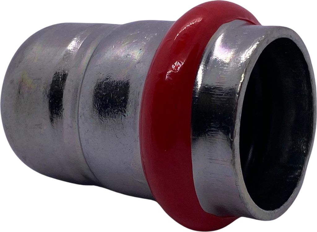 C-Stahl Pressfitting, Kappe, V-Kontur, 18mm Produktbild 