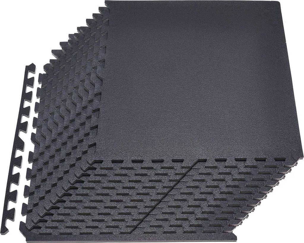 Puzzle-Trainingsmatte, 24-teiliges Fitnessmatten-Set, 610 x 610 x 14 mm, hochdichte EVA-Schaumstoffmatten, ineinandergreifende weiche Gummifliesen,...