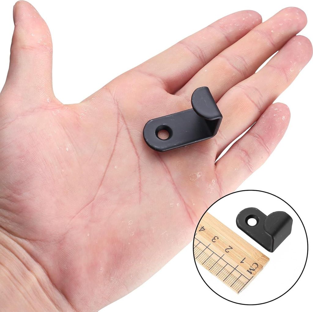 Schwarze Wandhaken - 12 Stück - Geeignet für Jacken und Handtücher