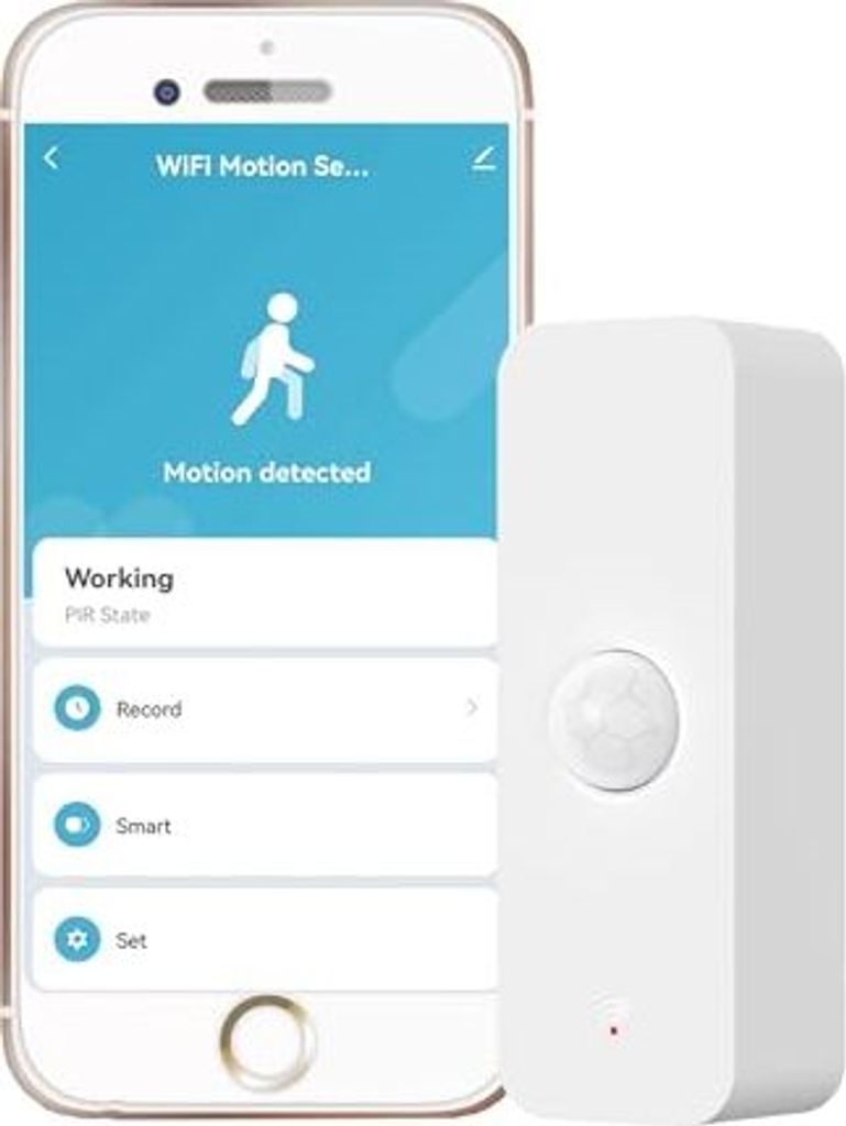 WiFi -PIR -Bewegungssensor: Smart Innensensor -App -Benachrichtigungen und -aufnahmen, Batterie enthalten, Infrarot -Fernbedienungsautomatisierung (Pa