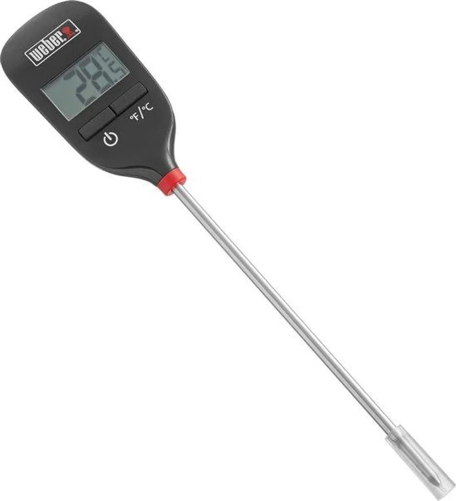 Thermomètre à viande noir 6750 avec capuchon et écran LCD de précision