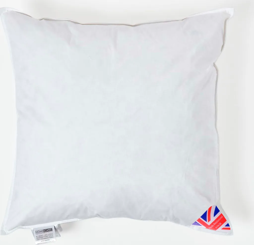 Insert d'oreiller 55x55 moelleux en duvet de canard et coton blanc