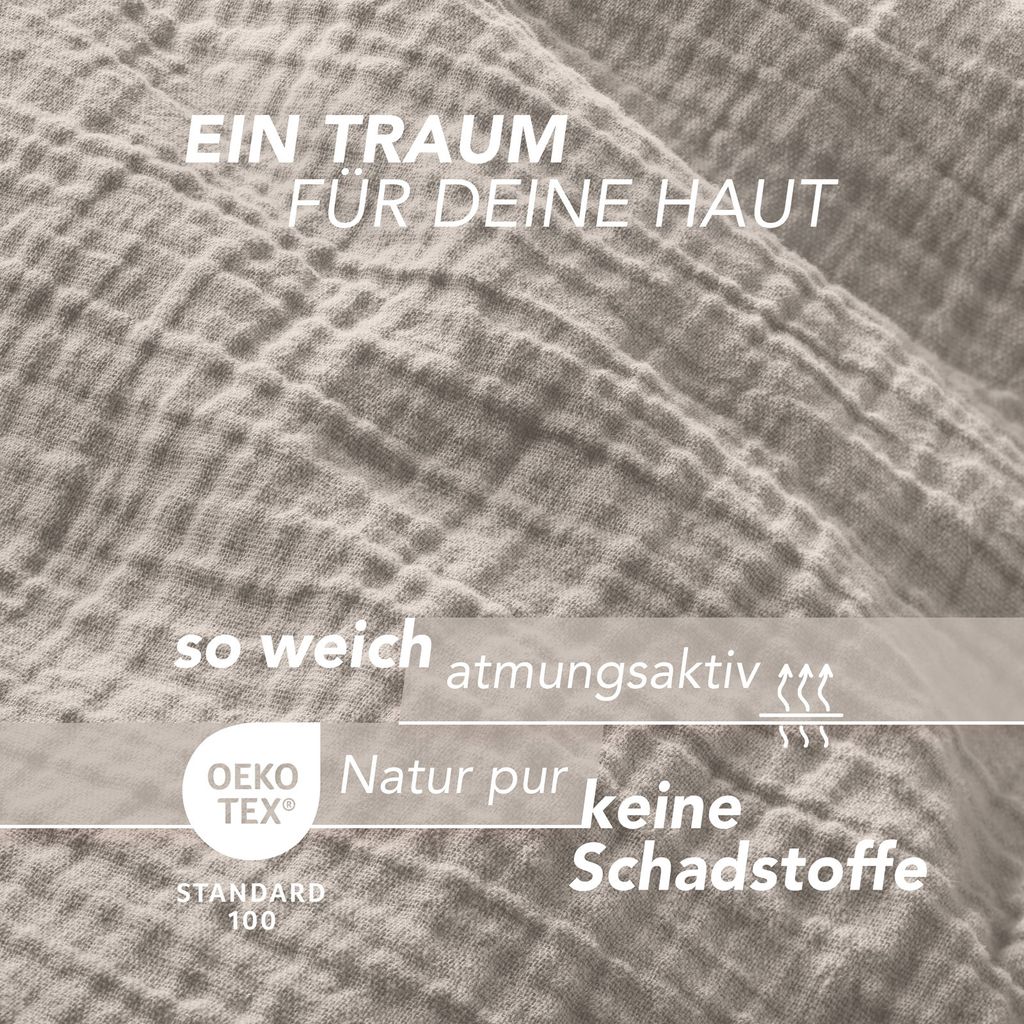 Pure Label Musselin Bettwäsche 155x220 cm mit einem Produktbild 5
