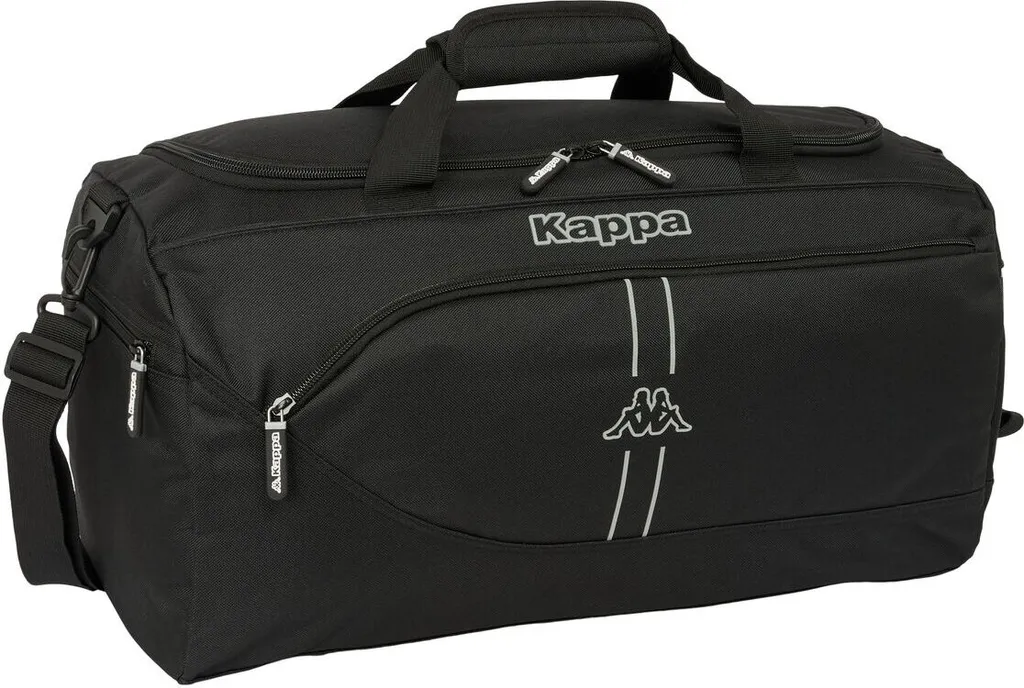 Sac de sport Kappa compact 50 cm en polyester résistant pour la gym noir