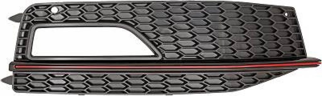 DIEDERICHS Lüftungsgitter Grill Stoßfänger für AUDI A4 Avant (8K5, B8) Schwarz/rot