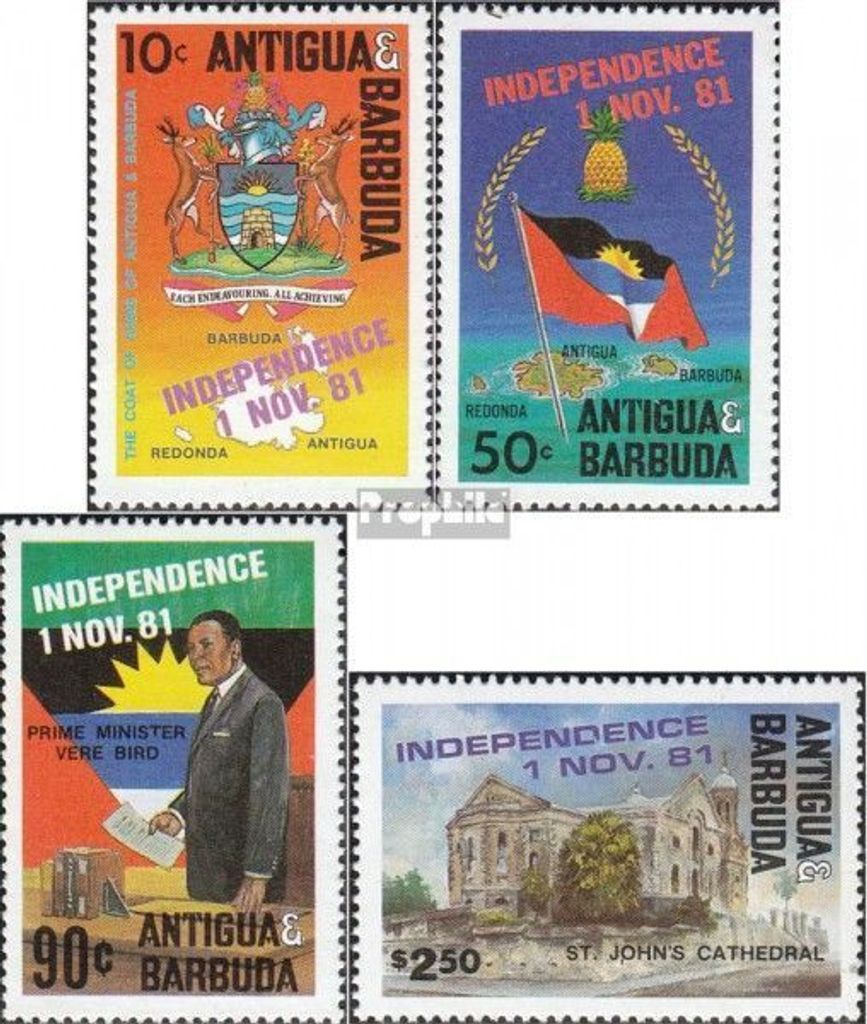 Briefmarken Antigua und Barbuda 1981 Mi 644-647 (kompl.Ausg.) postfrisch Unabhängigkeit