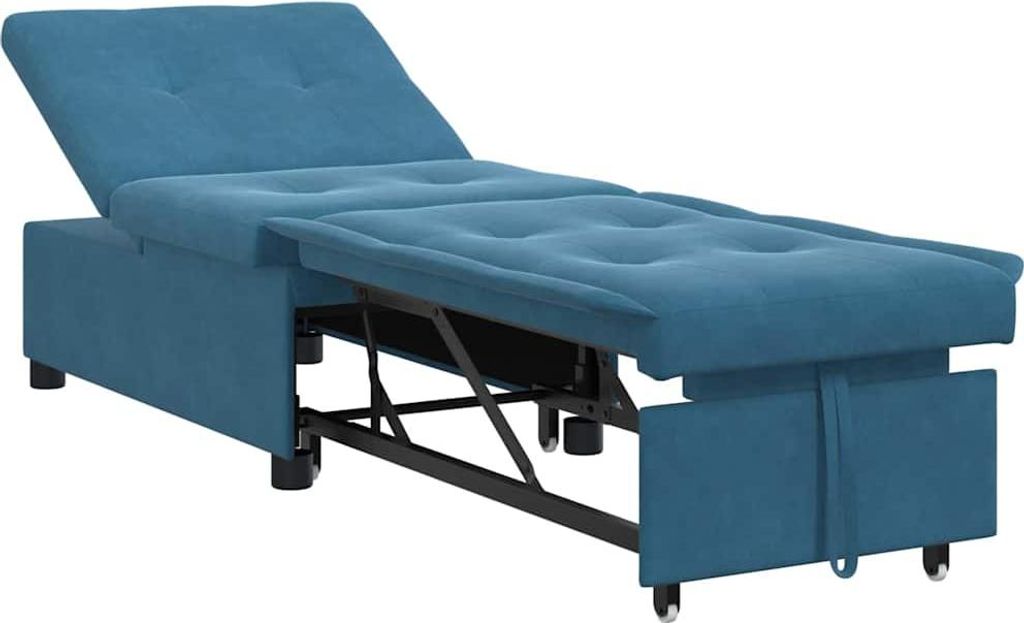 vidaXL Schlafsofa Blau 194 x 67 x 82 cm Samt