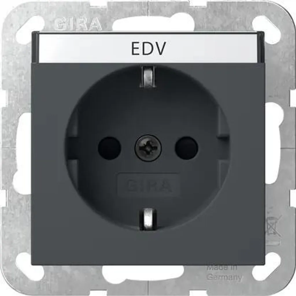 Prise de Courant avec Terre BSF 446228 Finition Anthracite Élégante