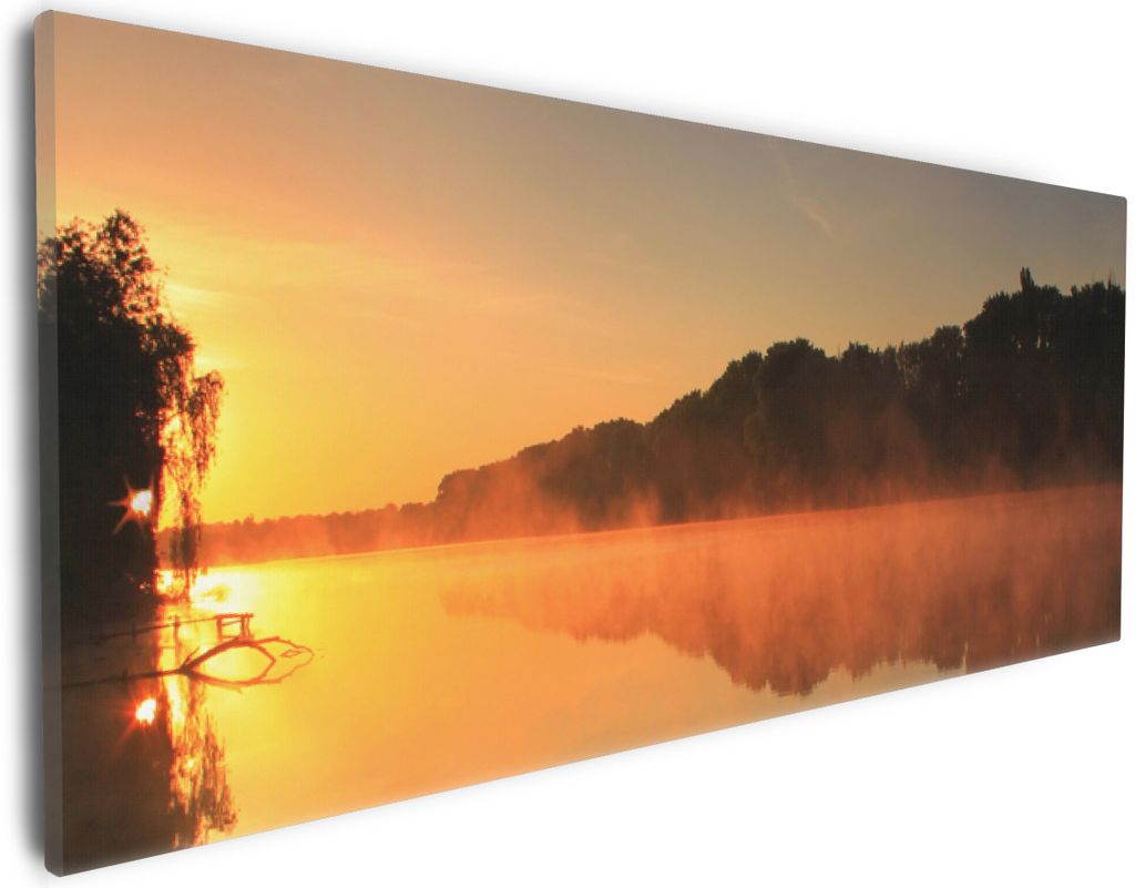 Wallario Premium Leinwandbild Felsenschlucht am Meer in Thailand in Größe 30 x 75 cm