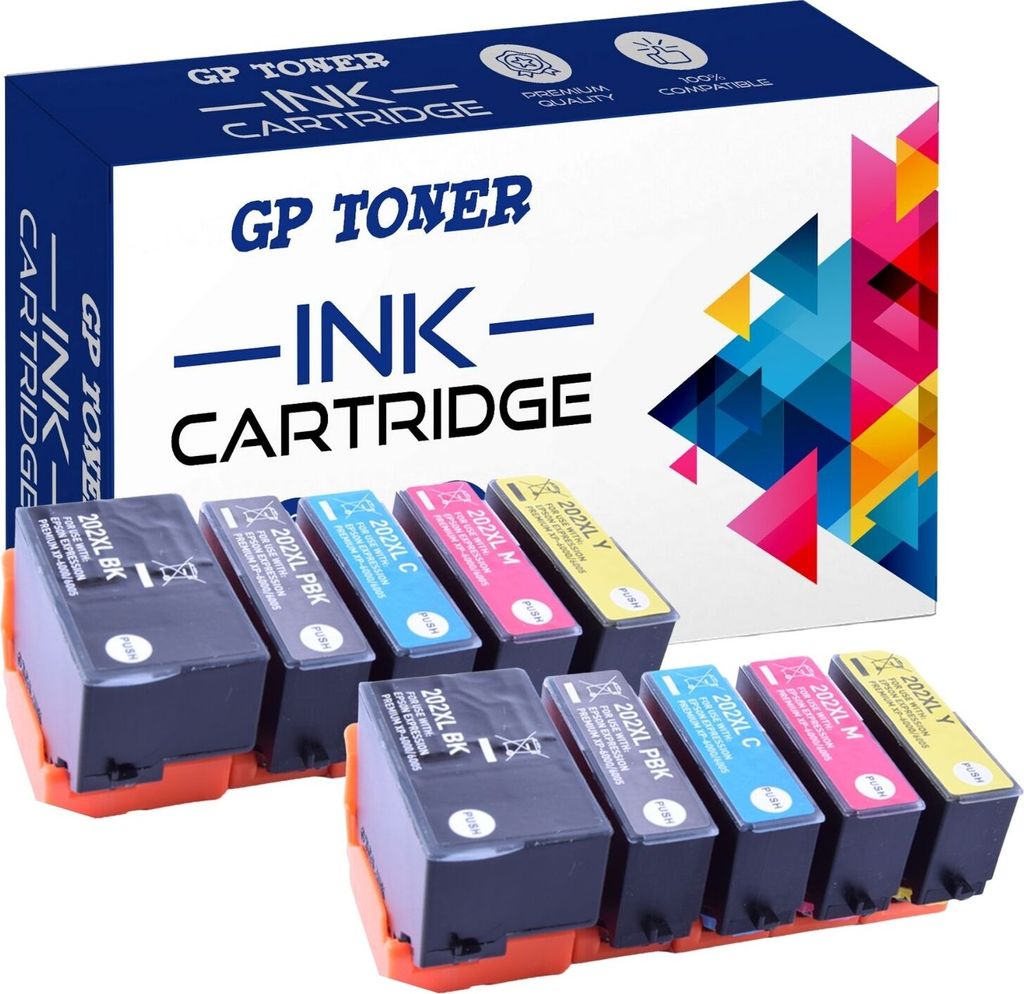 10x Inkoustové kazety kompatibilní pro Epson 202 XL Obrázek produktu 