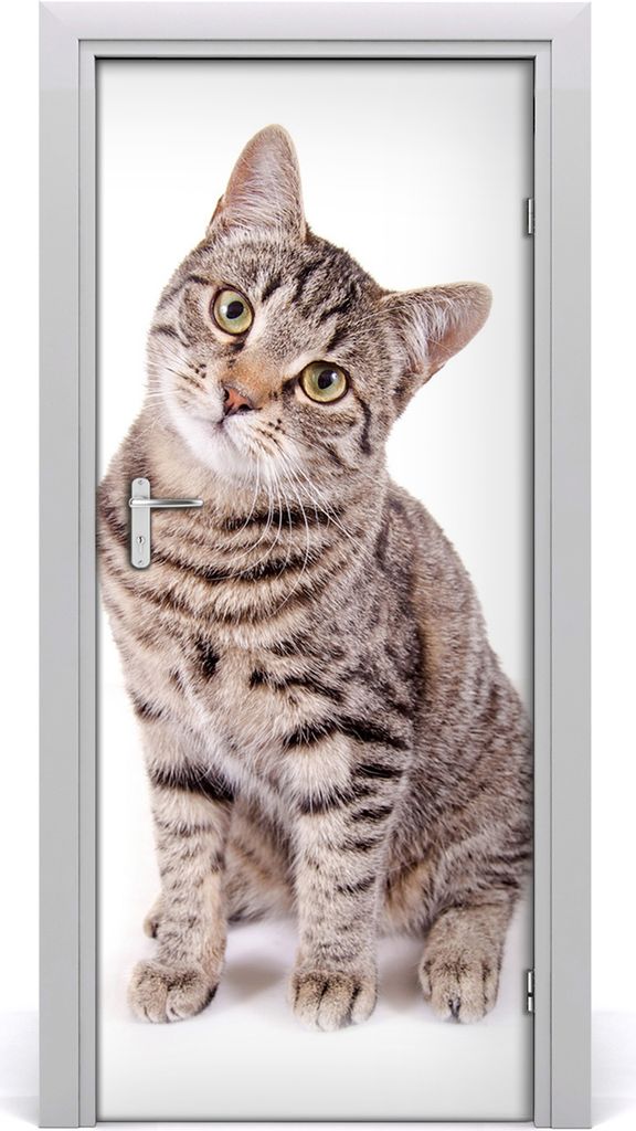 Tulup Türaufkleber 85x205 cm Dekorative Aufkleber Selbstklebend Wasserdichte Tapete Abnehmbar Schlafzimmer Wohnzimmer Wohnkultur - Katze Wand