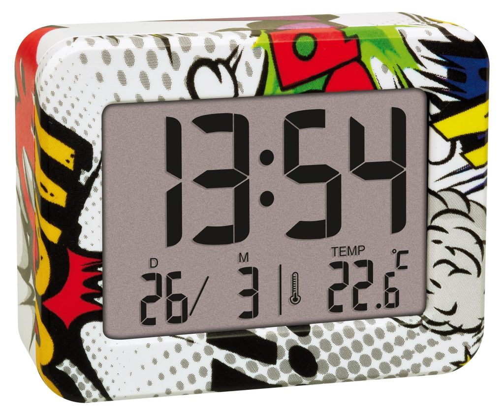 TFA Dostmann Mini Wecker Teenager mit Thermometer Weckalarm Produktbild 