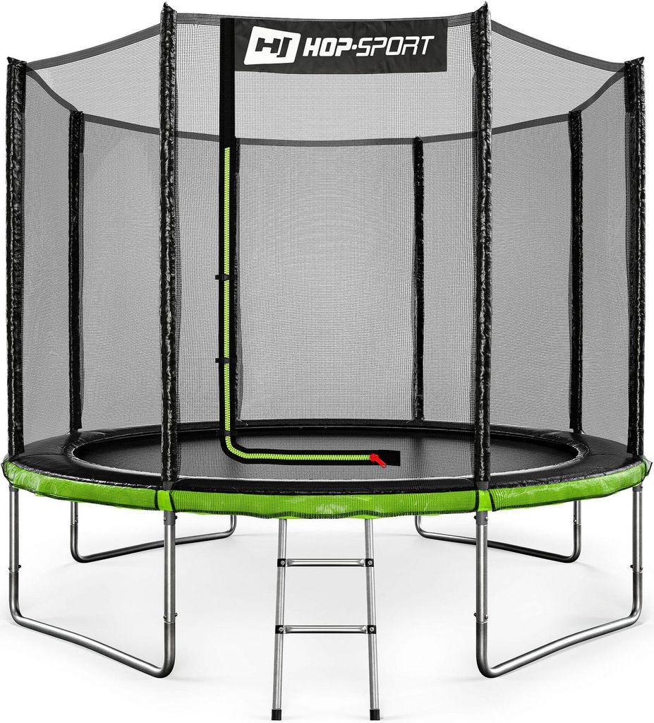 Hop-Sport Trampolin Outdoor - Ø 305 - Trampolin mit außenliegenden Sicherheitsnetz, stabiler Rahmenkonstruktion und Sicherheitszertifikaten - Kom...