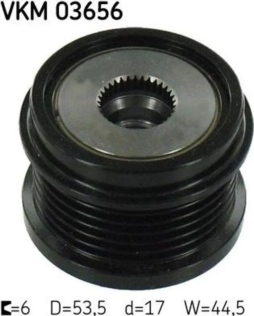 Supprimer les bruits moteur : Roue libre alternateur SKF VKM 03656 Ford