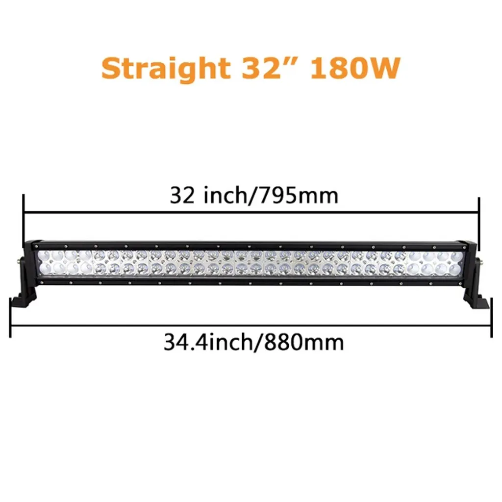 Barre LED 180W étanche double rangée avec télécommande - Éclairage Pro - 2