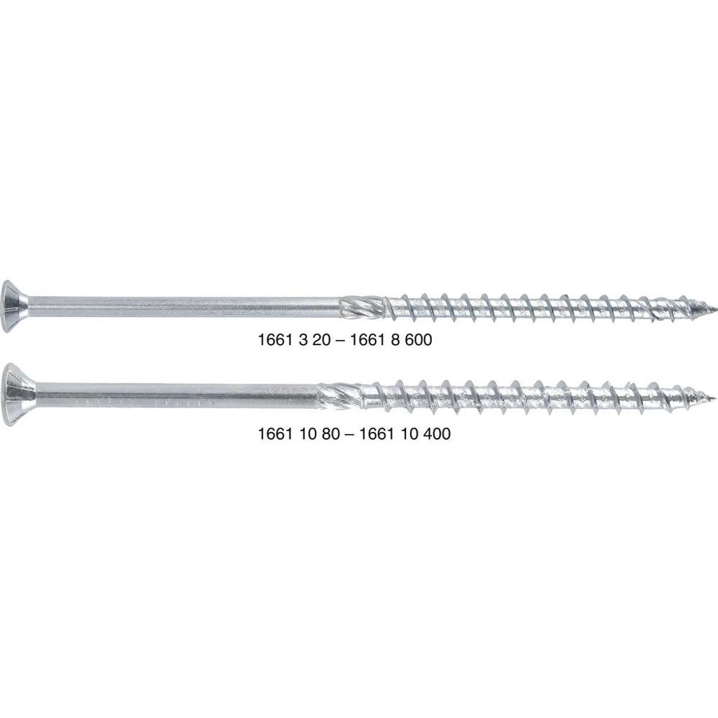 Förch Holzbauschauben Teilgewinde Senkkopf 90 Grad verzinkt 6,0 mm x 120 mm 100 Stück
