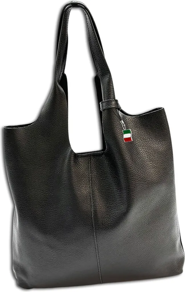 Sac Shopper Florence Femme en Cuir Noir OTF166S1 - Élégance Intemporelle