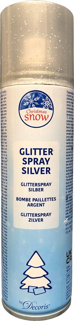 Glitzer Sprühfarbe Weihnachten 100ml Silber