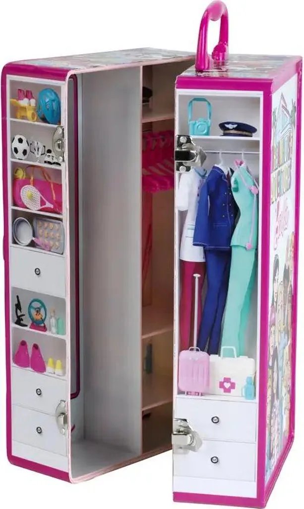 Valise Barbie Klein Theo rigide avec compartiments pour accessoires - 14