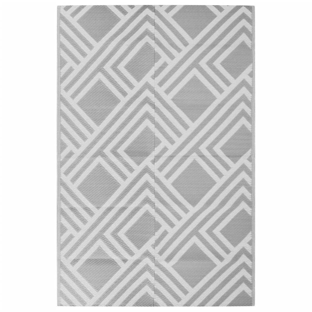vidaXL Tappeto per esterni ARAKIL Grigio 190x290 cm PP Immagine del prodotto 