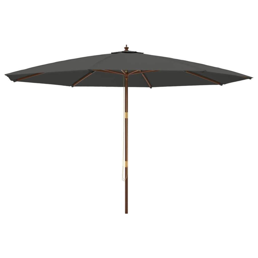 Sonnenschirm mit Holzmast Anthrazit 400x273 cm