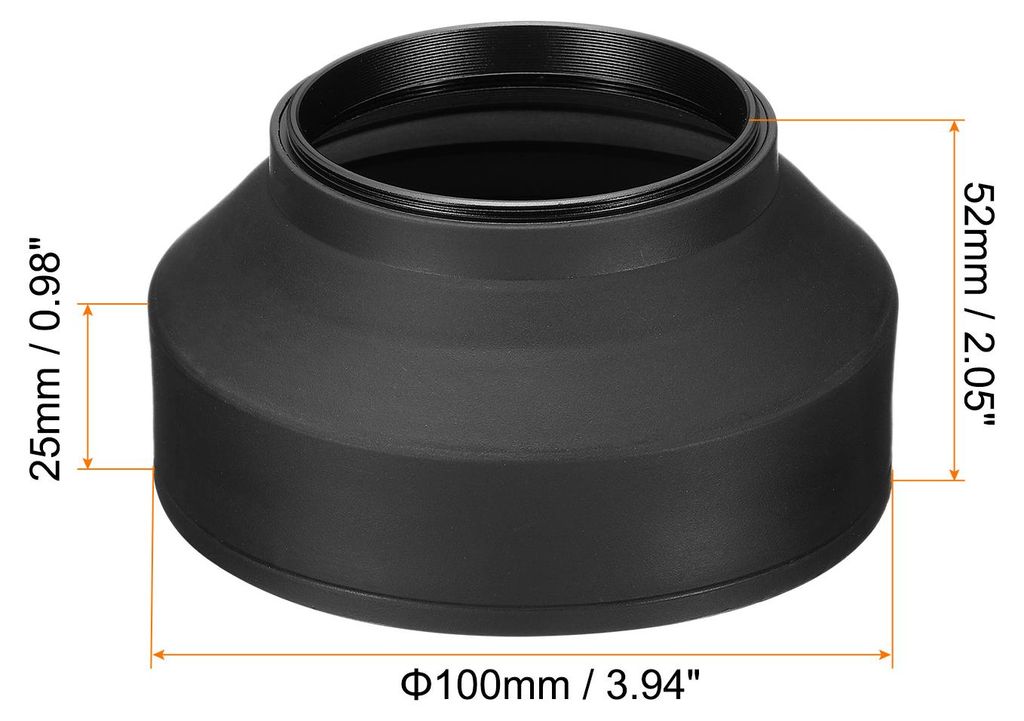 62mm Kamera-Objektivblende, Gummiklappbare Objektivschutzkappe zur Reduzierung von Linsenreflexionen und Blendungen, Verbesserung der Kamerafotogra...