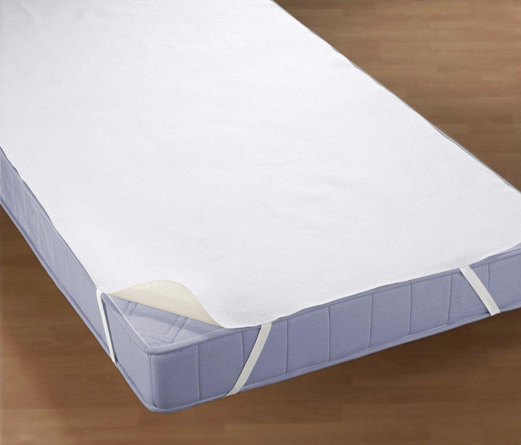 Biberna Molton Matratzenauflage Sleep Protect wasserundurchlässige 100% Baumwolle Matratzenschoner Matratzenschutz Unterbett 90x200 cm Weiß