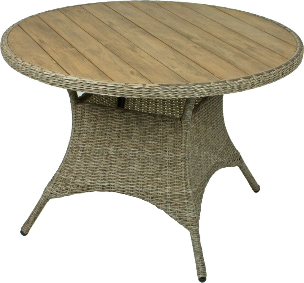 Tisch BASTIA, rund, Teak-Look Produktbild 